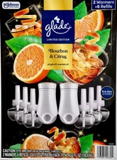 Glade PlugIns Bourbon & Citrus Limited Edition, 2 Warmers + 6 Refills