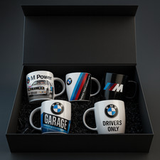 BMW Geschenkset exklusiver Geschenkbox 5-teilig M Tasse Kaffeetasse Motorsport