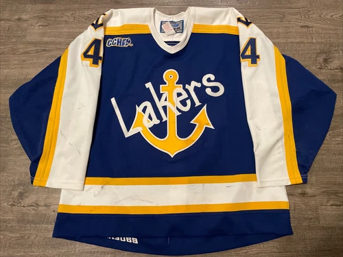 Authentic Game Worn Lake Superior State Lakers Hockey Ryan Reid Jersey Enforcer