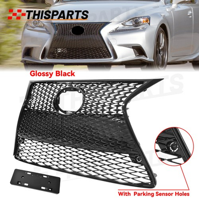 #ad For 2014 2016 Lexus IS200t 250 350 Front Grille Grill F Sport Style Gloss Black $102.95