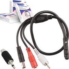 USA Sales Group CCTV Microphone for Security Camera IP: Audio 3 Pack, Black