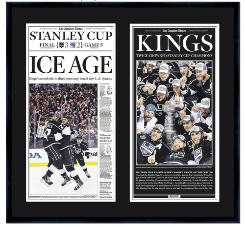 11x22.5 Newspaper Frame With Black and White Double Mat