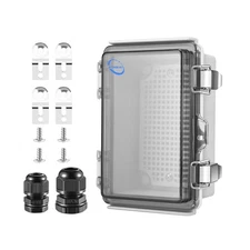 Waterproof Outdoor IP67 Junction Box (5.9"x3.9"x2.8") with Mounting Plate, Hi...