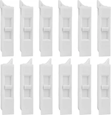 12 Pcs Window Tilt Latch Pairs Spring Loaded Sliding 12 Pcs, White 