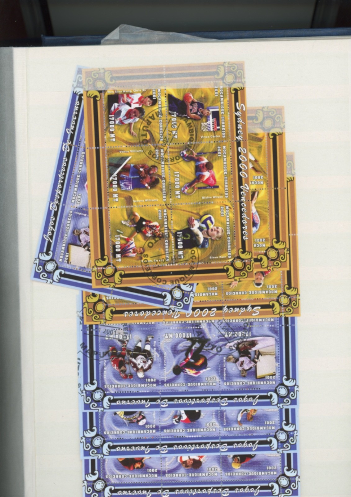 Lindner falzlos Worldwide Stamps  Stamp blocks  83   and  86  mini-sheets  (mb18