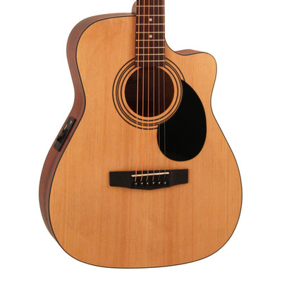 Cort AF515CE Concert Cutaway Acoustic-Electric Guitar - Open Pore Natural