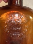 Vintage Embossed 1/2Pint Flask Amber Brown Bottle Union Made G.B.B.A of USA — photo 7