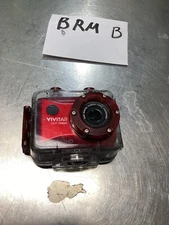 Vivitar DVR 786 Full HD Mini Digital Action Video Camera Fixed Focus Lens - Red