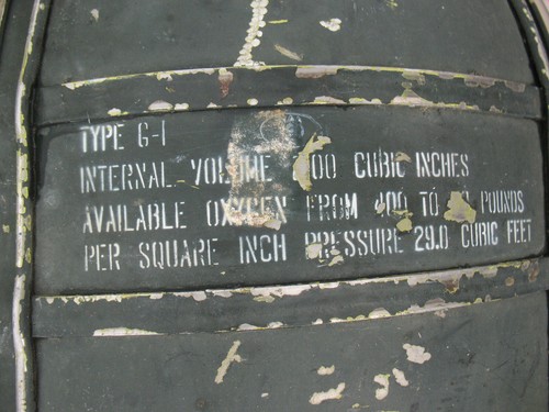 R@RE! WWII Type G-1 Aircraft Onboard Oxygen Tank Stainless Steel P-38, P-51 - Picture 3 of 11