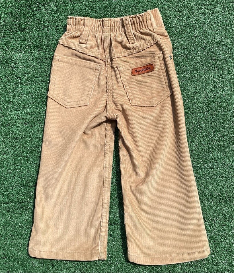 VTG 70’s Healthtex Kid Proof Tan Corduroy Bell Bottom Pants Baby Boys