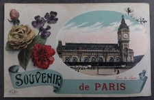 Undated France Postcard-Paris, Lyon station Unused No Stamp