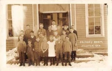 Ironton Wisconsin Primary Room School Children Real Photo Postcard AA28767