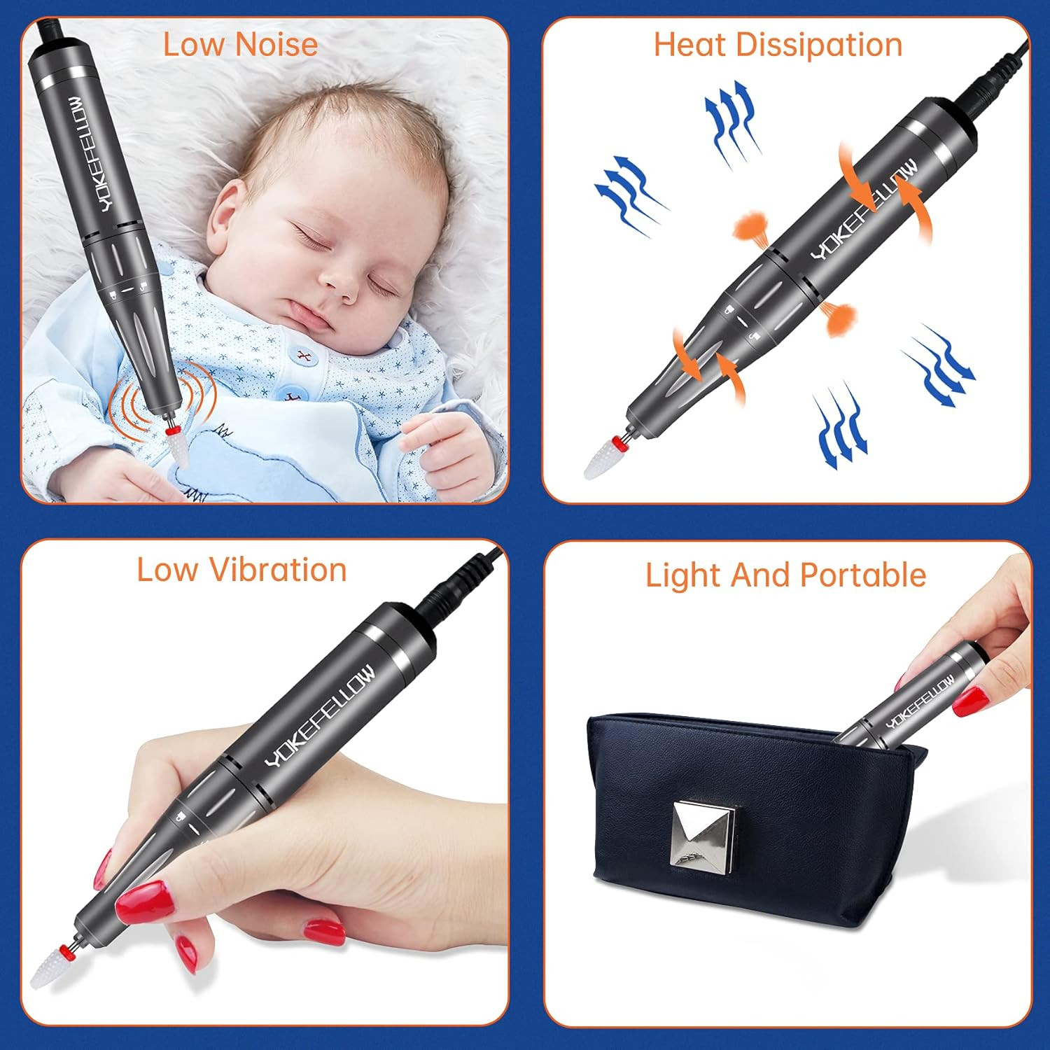 Nail Drill Machine - 35000RPM Electric Nail File Nail Drills for Acrylic Nails P