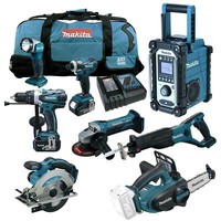 Makita DUC122 Akku KettensäGe Combo Kit - 18V Akku Werkzeug Set Inkl. DHP458 +++