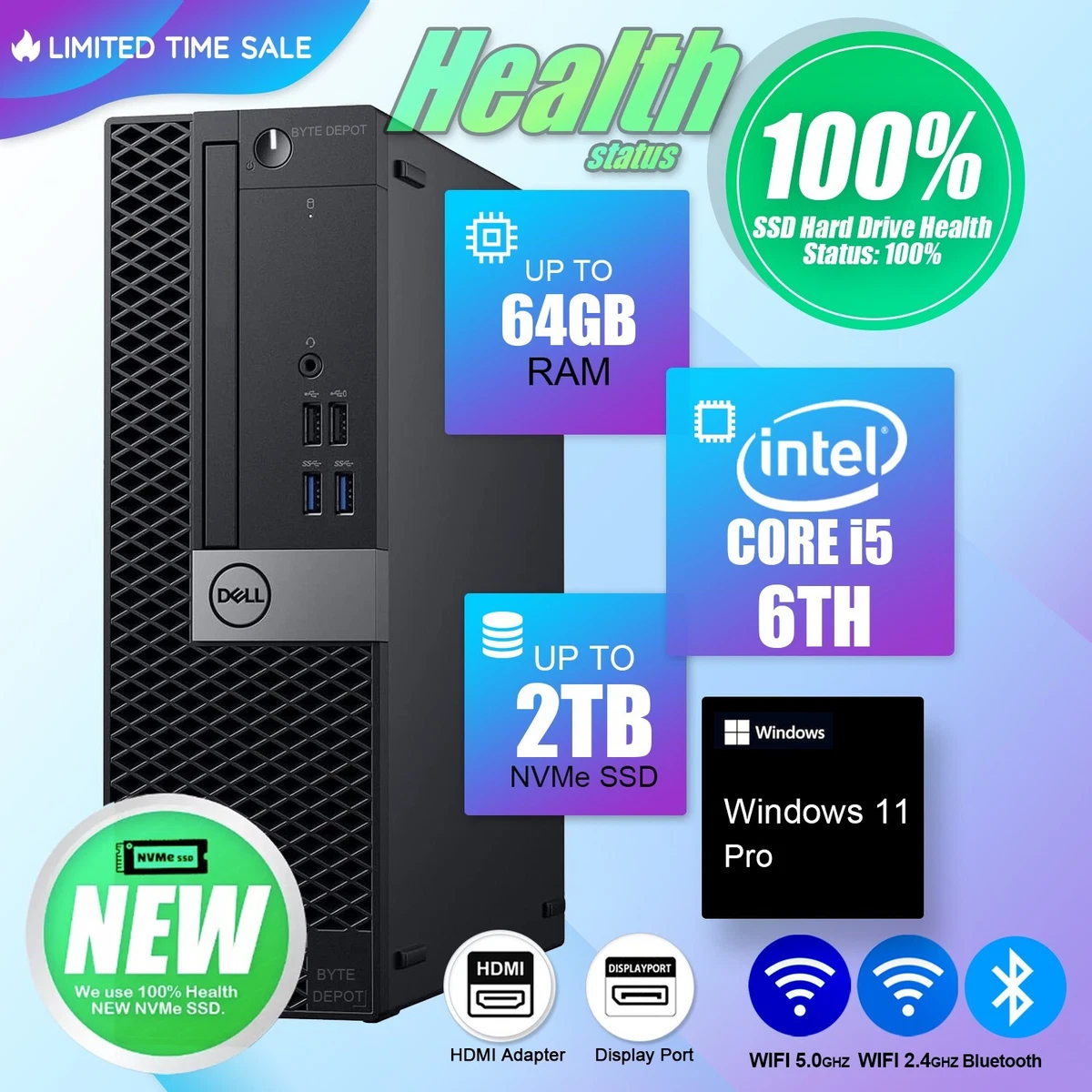 Las mejores ofertas en Dell Intel Core i5 6th generación 8 GB de