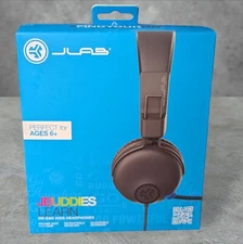 JLab JBuddies Learn On-Ear ￼Kids Headset Tangle Free 3.5 mm Jack Microphone