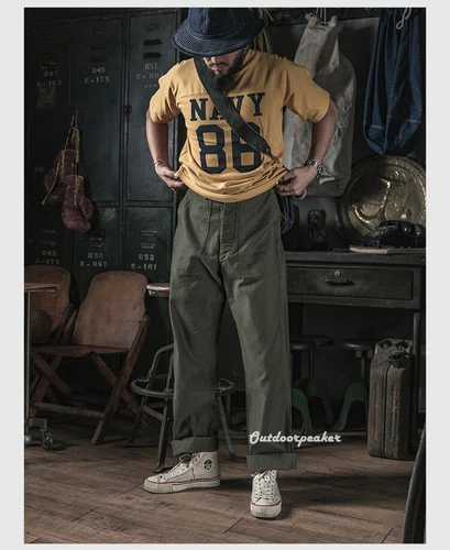 NON STOCK OG-107 Fatigue Utility Pants Military Baker Trousers Sateen Army Green - Picture 8 of 36