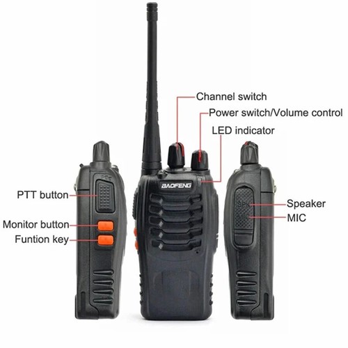 4 szt. do Baofeng BF888S Walkie Talkie 5W BF-888S 5KM UHF 400-470MHZ Transceiver - Zdjęcie 6 z 20