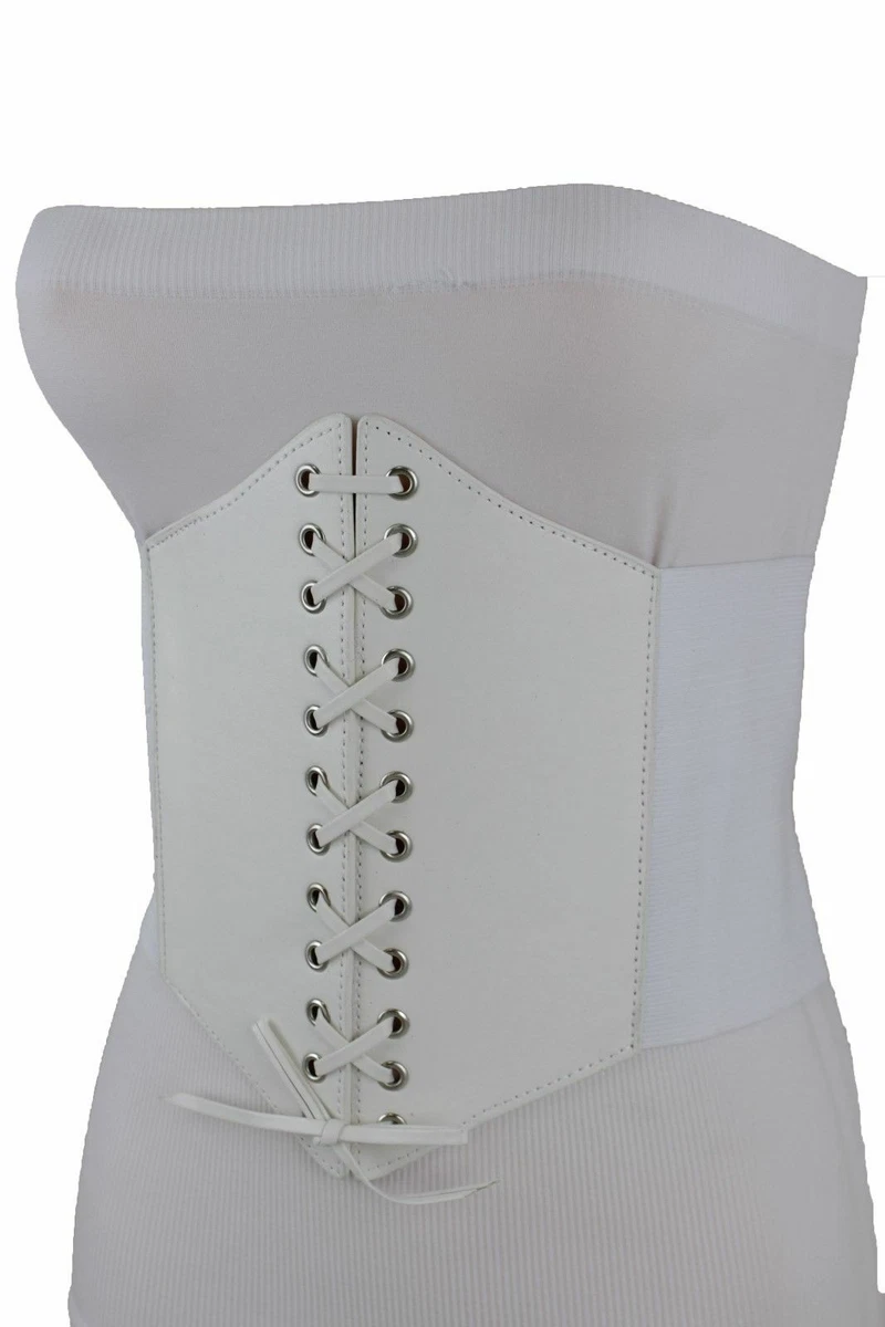 Worth Collection Wide Ivory Off White Corset Belt Size M Worth Collection Wide Ivory Off White Corset Belt Size M main image 2