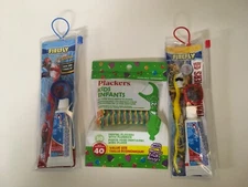 Firefly kids toothbrush & plackers combo pack Transformers & Spider-Man