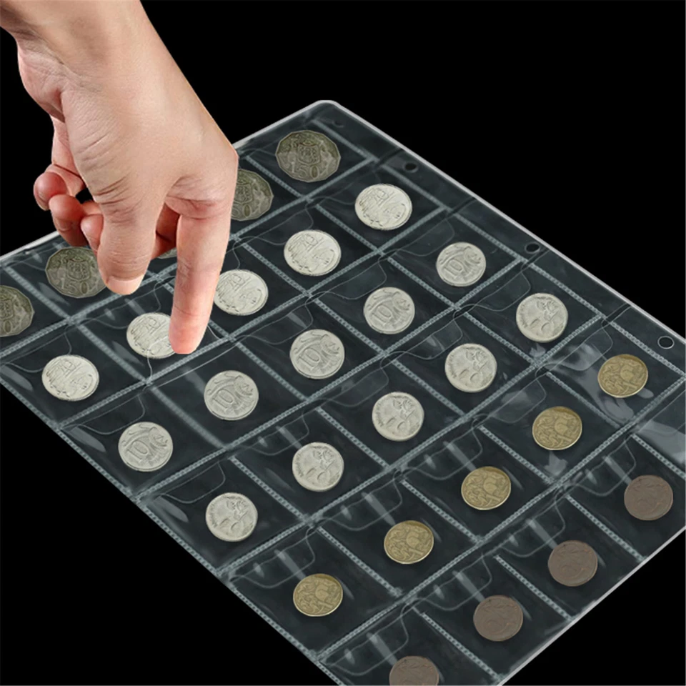 10x 30 Pockets Coin Holder Folder Pages Sheets For Collection Album Storage AU - image 3 of 3
