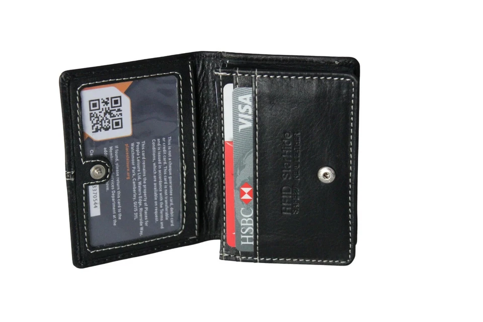 STARHIDE Unisex Minimalist Small Leather Credit Cardholder Business Card Wallet