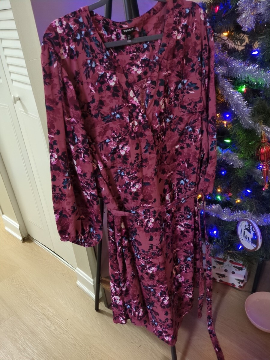 torrid christmas dresses Nwt Mini Studio Crepe de Chine Shirt Dress size 6 Plaid dress