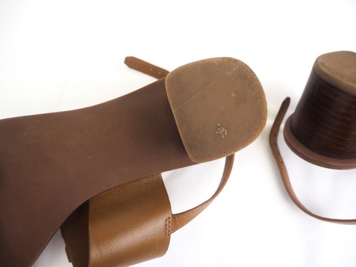 Tory Burch Tan Leather Strap Sandals with Small Heel Women's Size 10.5 M - Picture 16 of 21