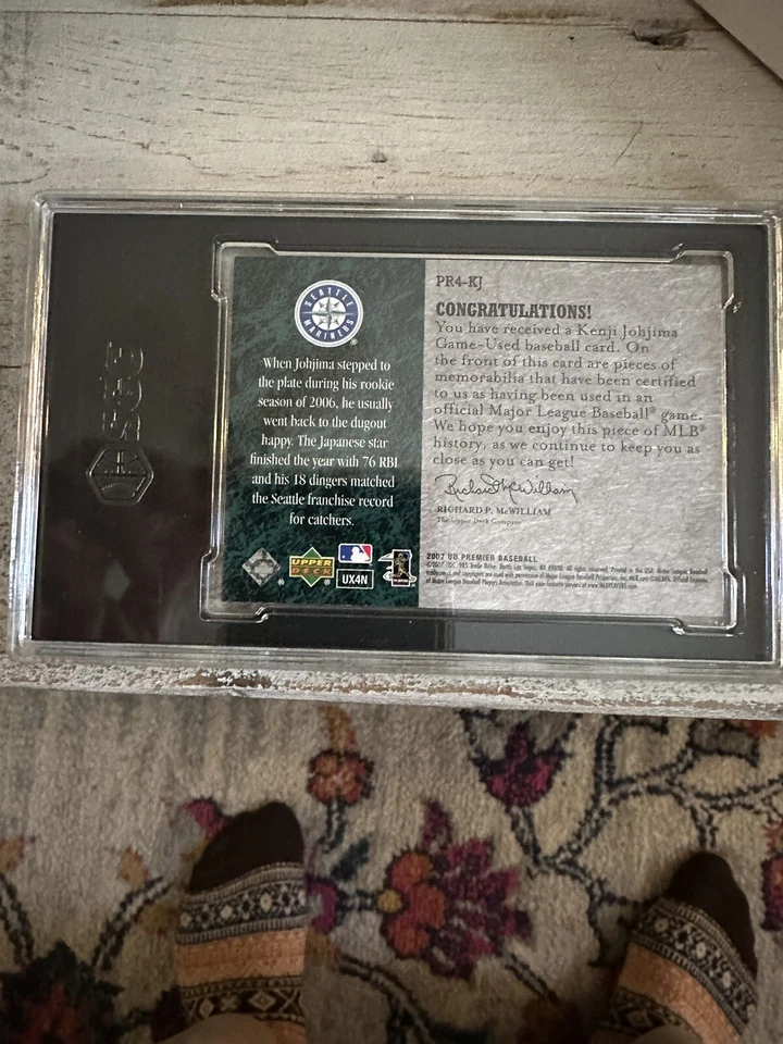 2007 UD Premier 铂金贴片四 SGC 评级 9.5 Johjima #4 仅 5 件制造。 — 第 2/2 张图片