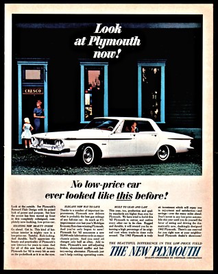 1962 PLYMOUTH Fury 4 door White Hardtop Classic Car Photo AD | eBay