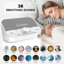 White Noise Machine Sound Therapy Sleeping Aids Relax Lullaby Rain Fan 38 Sounds