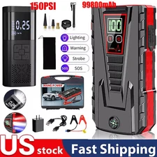 Car Jump Starter Booster Jumper Box Power Bank Battery Charger Portable 99800mAh