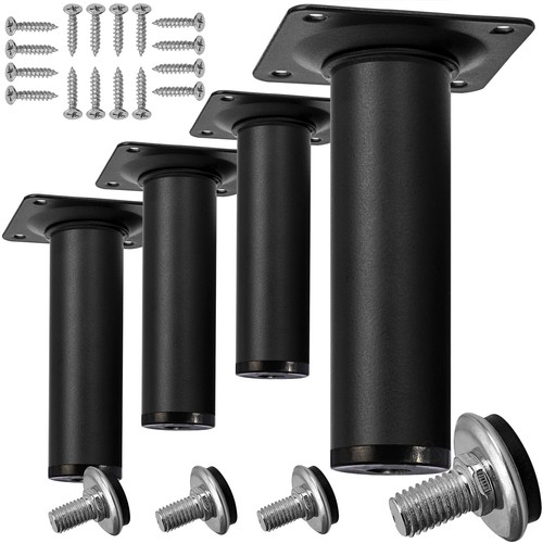 4 x Möbelfüße Sofafuß Sockelfüße Möbelfuß Metall Stützfuß Höhenverstellbar Bein - Bild 12 von 19