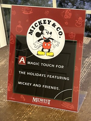 Mickey & Co Disney Plexiglass Store Counter Display Sign Midwest Cannon Falls