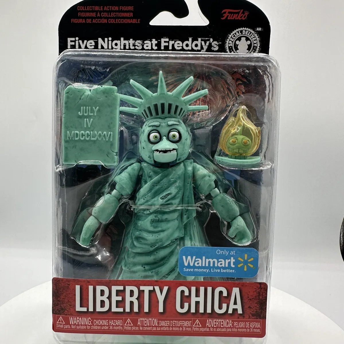 Funko FNAF Five Nights at Freddy's LIBERTY CHICA Walmart July 4th Action  Figure