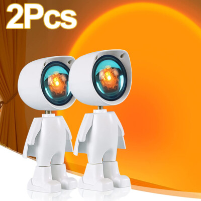 2X Sunset Projection LED Night Light 360° Rotation Romantic Lamp Home Art Decor