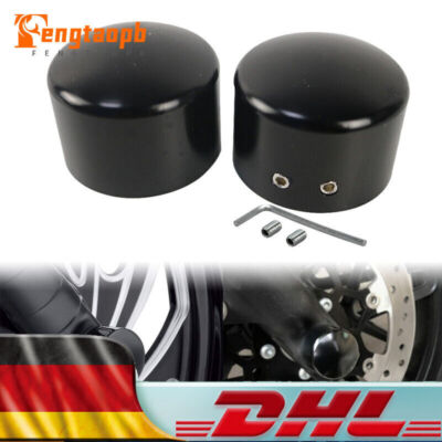 Vordere Achs Kappen Muttern Abdeckungen für Harley Sportster 1200 Custom XL1200C