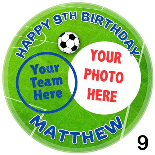 Everton Football Cake Topper Decoration Personalised Round Circle Edible Icing - 第 13/13 張圖片