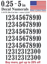 1-10 5x+ School Book Outdoor Vinyl Decal Numbers for Mailbox Door Address Locker