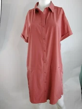 Smartwool Women Merino Sport Shirt Dress Dark Mahogany Medium 16612-J58