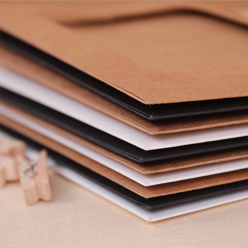10x Cardboard Photo Frames Hanging Bright White Paper Picture Frame Set Clip US - Picture 9 of 22