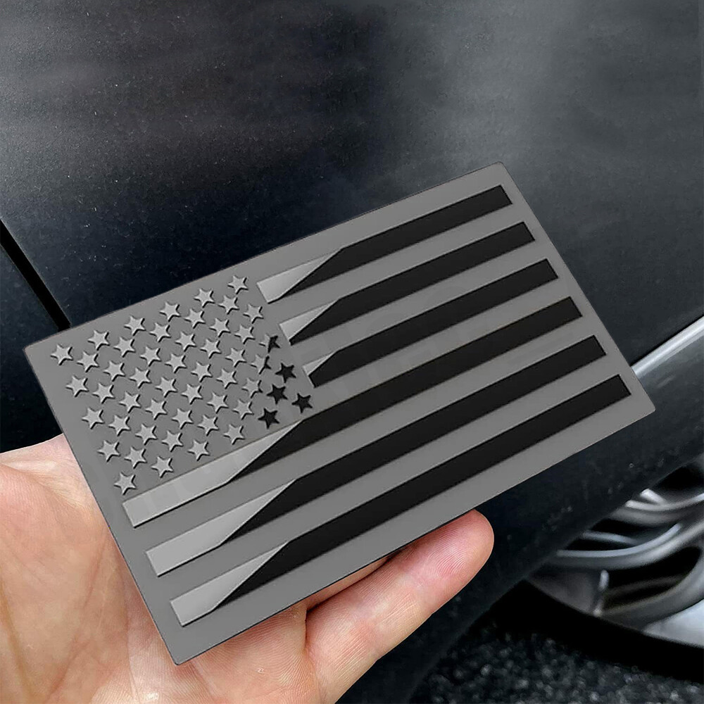 2X American US Flag Car Sticker Metal Emblem Badge Decal Trim Accessories Black