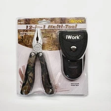 Olympia Tools / IWork 12 in 1 Multi-tool Camouflage New With Hard Belt Pouch