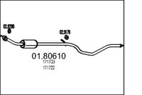 MTS MittelschalldäMpfer SchalldäMpfer FüR Peugeot 307 SW 3H 3E 4E_ 4H_ 01.80610