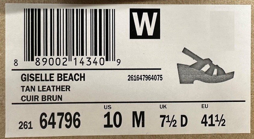Clarks Giselle Beach Wedge Sandal Tan Leather US Size, 10-M (3409