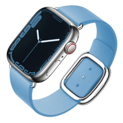 49/44/41/45mm Modern Buckle Leather Band Strap for Apple Watch Ultra SE