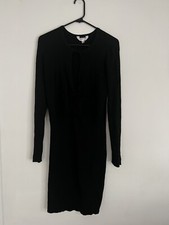 NO BOUNDARIES Womens Sweater Dress Black Knee Length Long Sleeve Size 3XL