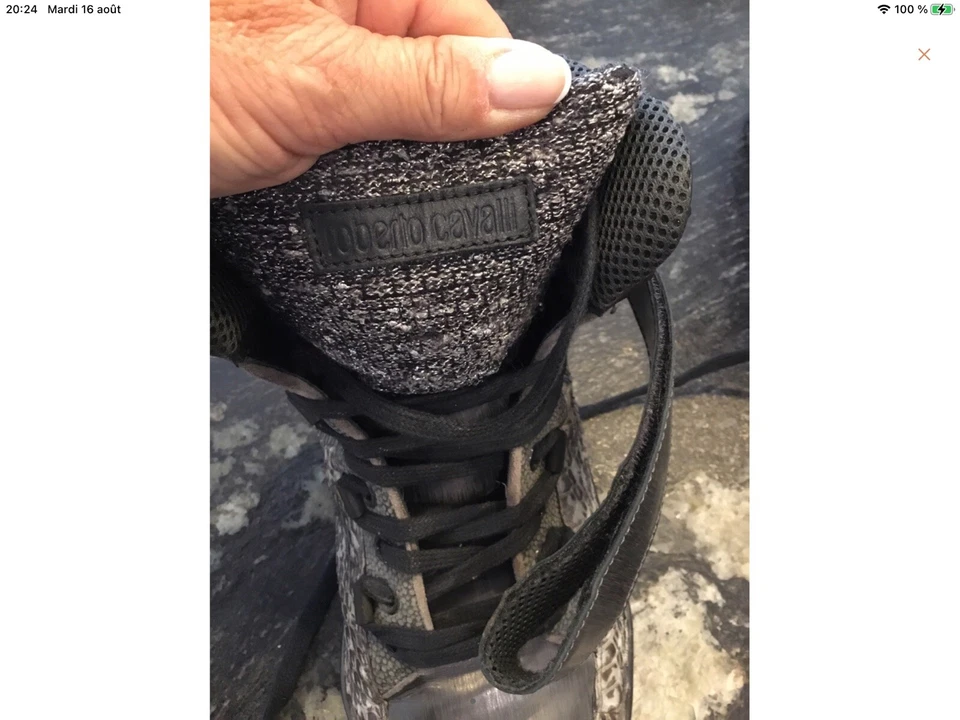 Superbe baskets gris Roberto Cavalli 42 Tbe authentique  - Photo 4/4