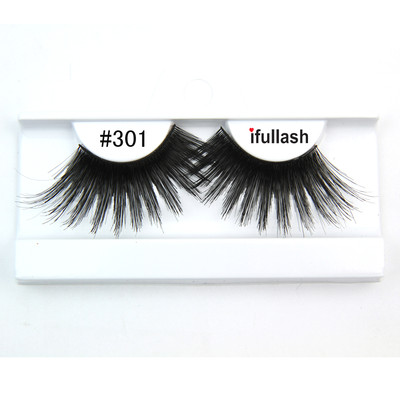 #301 6 or 12 pairs of ifullash 100% human hair Eyelashes- BLACK