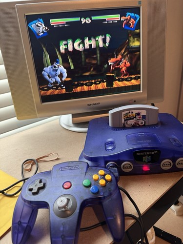 Funtastic Grape Purple Nintendo 64 N64 Console W Matching Controller - Authentic - Zdjęcie 17 z 17